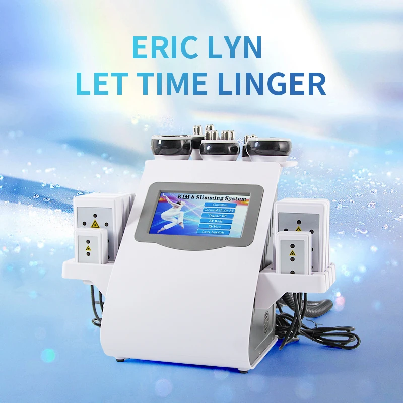 

6/9 In 1 40K frequency ultrasonic cavitation body vibration massager Vacuum RF laser molding machine