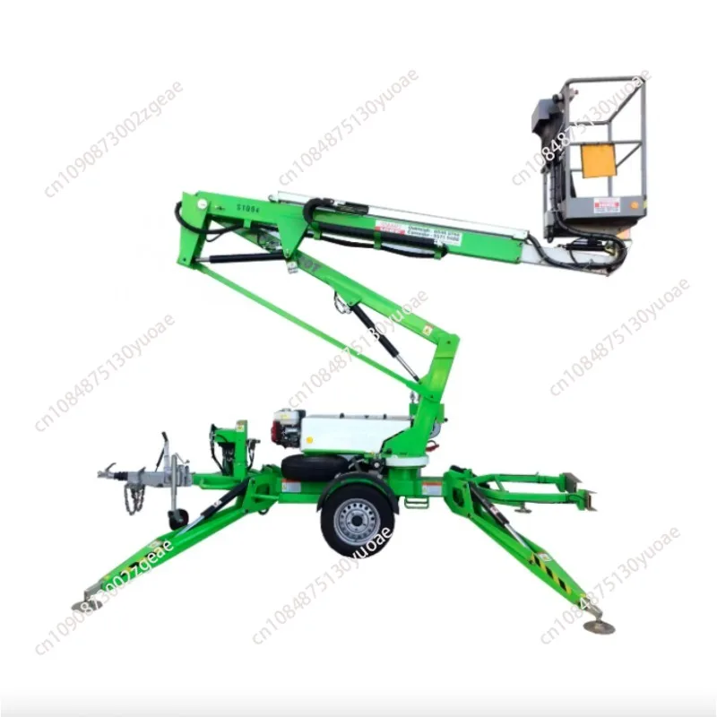 16M Telescopic Boom Lift Hydraulic Manlift New Trailer Installation Articulated Cherry Picker Aerial Work Platform Farm