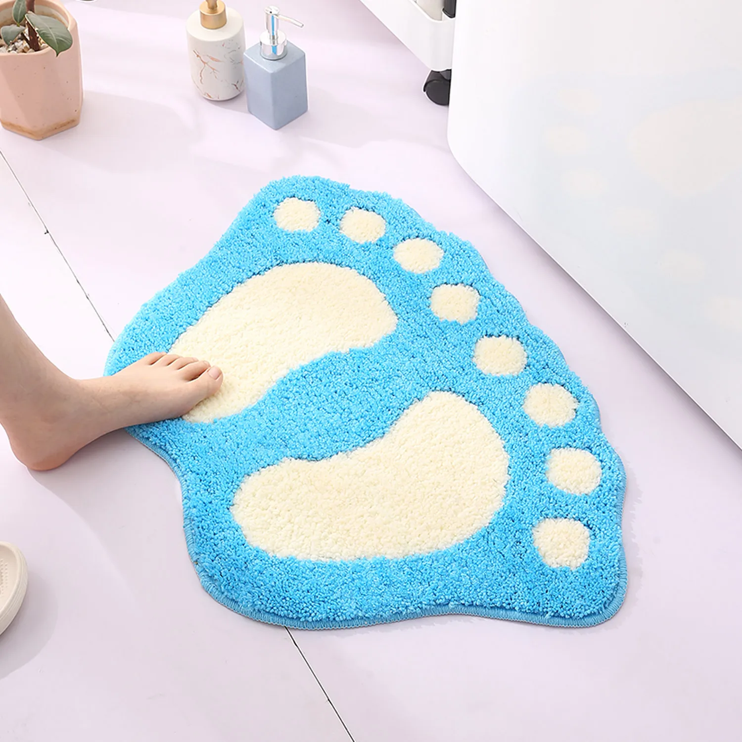 

1 piece of bathroom floor non-slip mat, small living room rug, bedroom blanket, kitchen floor mat, entrance door mat