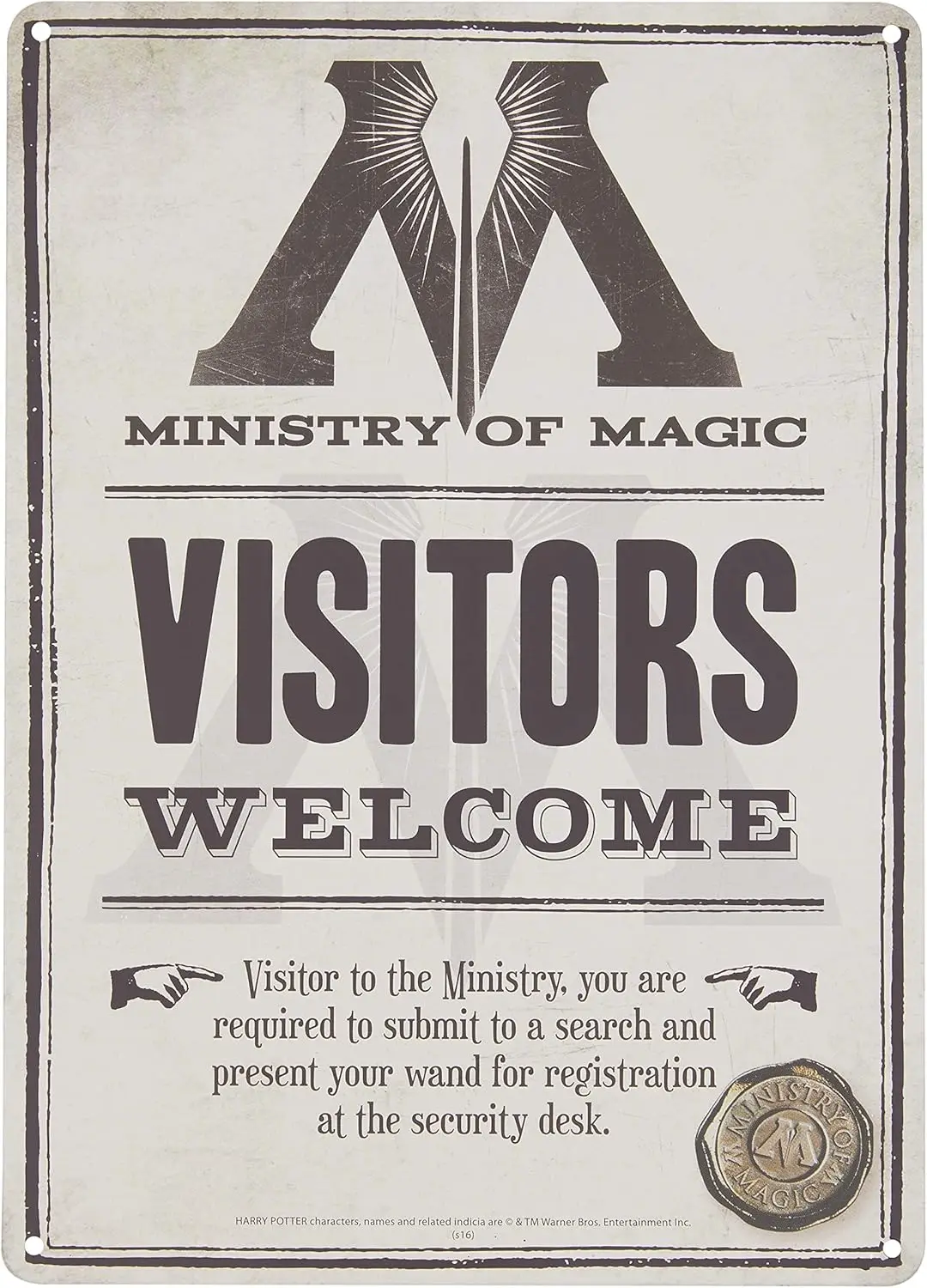 Жестяной маленький знак-(Министерства магии)