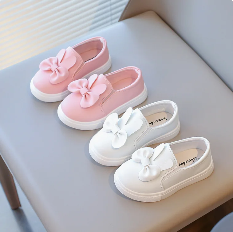 Spring Autumn Children Sneakers Kids Shoes Girls Bow-tie Rabbit Ears Outdoor Casual Shoes Girls Princess Chic Sport Shoes