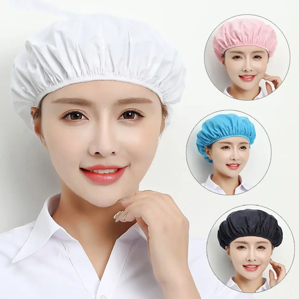 Durable Elastic Workshop Work Hat Smoke-proof Dust-proof Chef Hat Breathable Hair Fall-proof Work Wear Food Factory