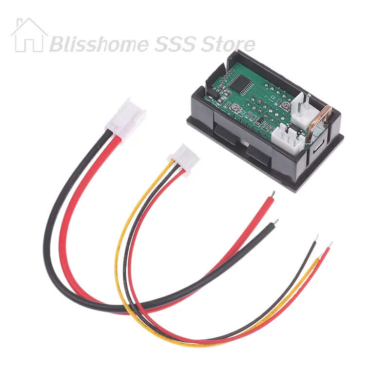 【S】Practical 4 Digit 5 Wire Mini Digital Voltmeter Ammeter 100V Ammeter Dual Display Corrosion-Resistant Construction