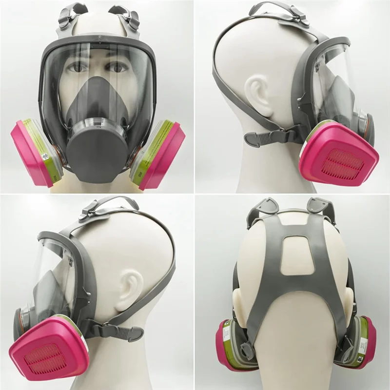 

N93R Full Face Respirator Mask, 6800 Reusable Respirator Mask With Filters, Anti-Fog, Organic Vapor Respirator