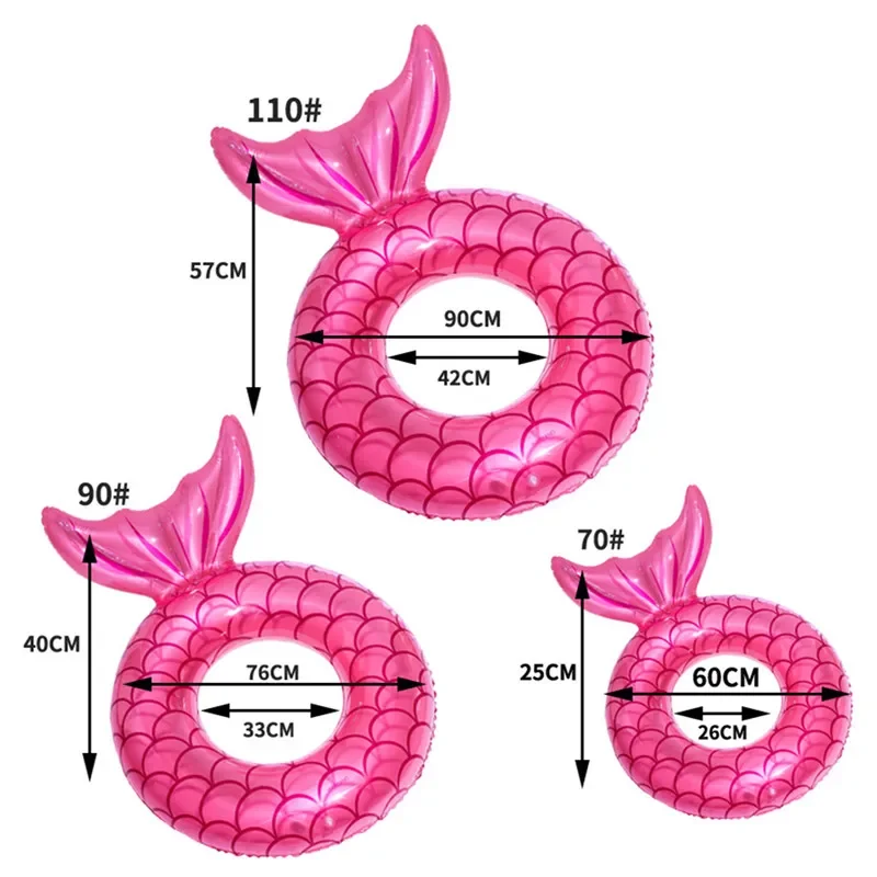Nadmuchiwane koło syrenka z oparciem basen dmuchany dla dorosłych dzieci Baby Water Play Tube pływanie materac zabawki