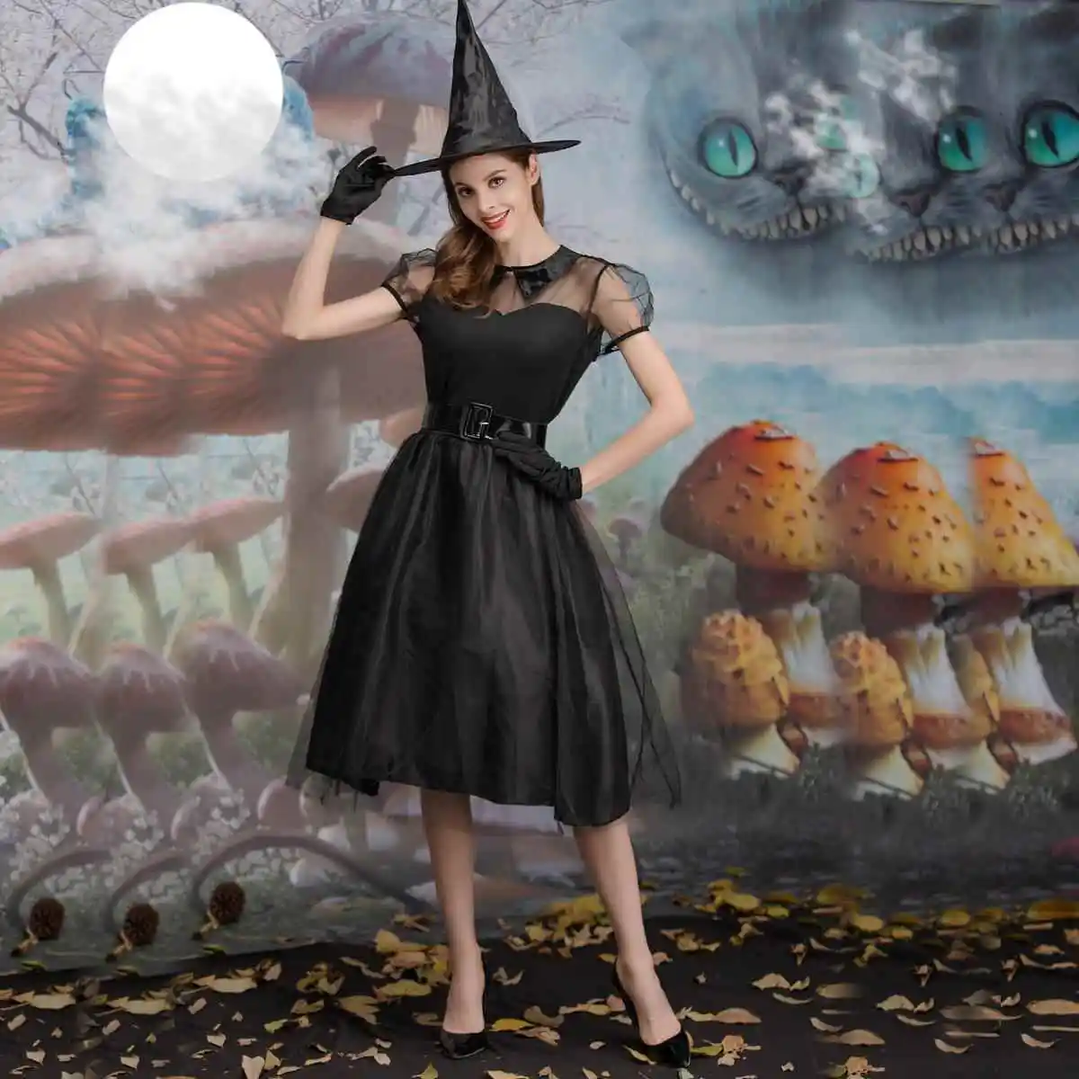 

Хэллоуин Косплей Костюм Ведьмы Маленький Волшебник Маскарад Игра Пар Ролевая Игра Наряд Полиэфирное Волокно 00%