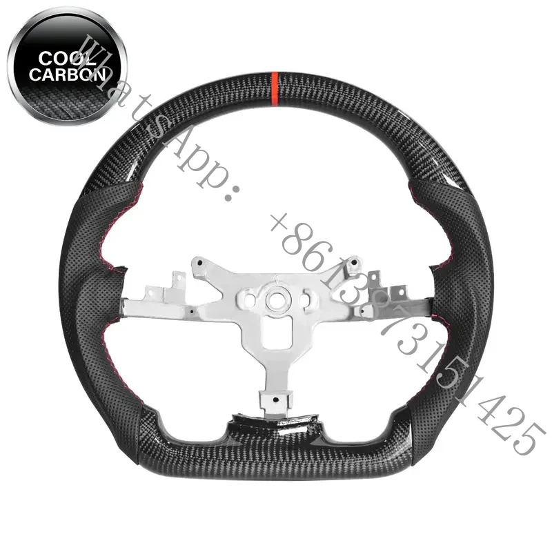 ForCarbon Fiber Steering Wheel C6 2006-2011 Z06 ZR1,D-shaped Flat-bottom