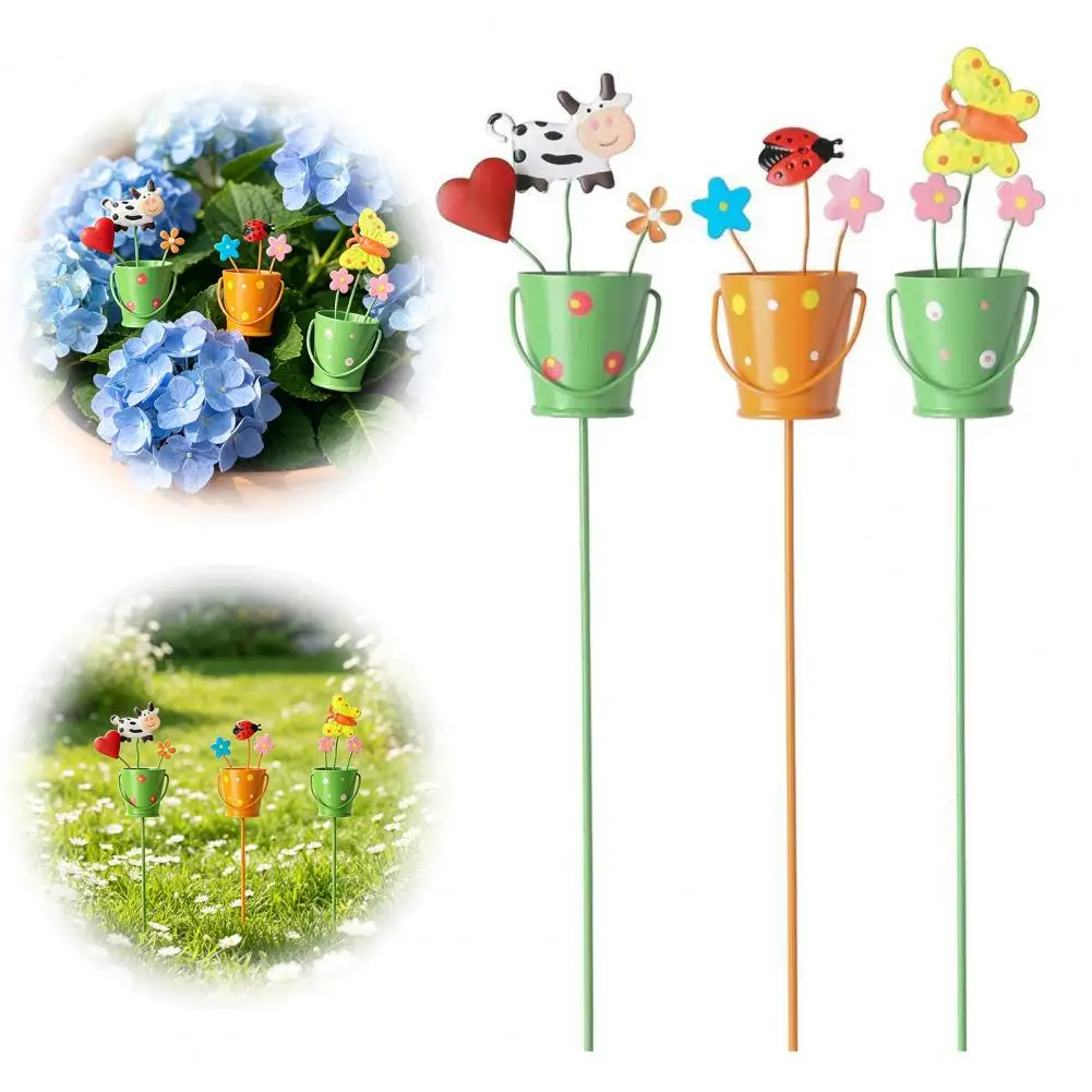 

3pcs/6pcs Cute Plant Pot Stakes Decorative Flower Pot Stakes for Indoor Outdoor Planter Garden Bed Flower Pot Accessories