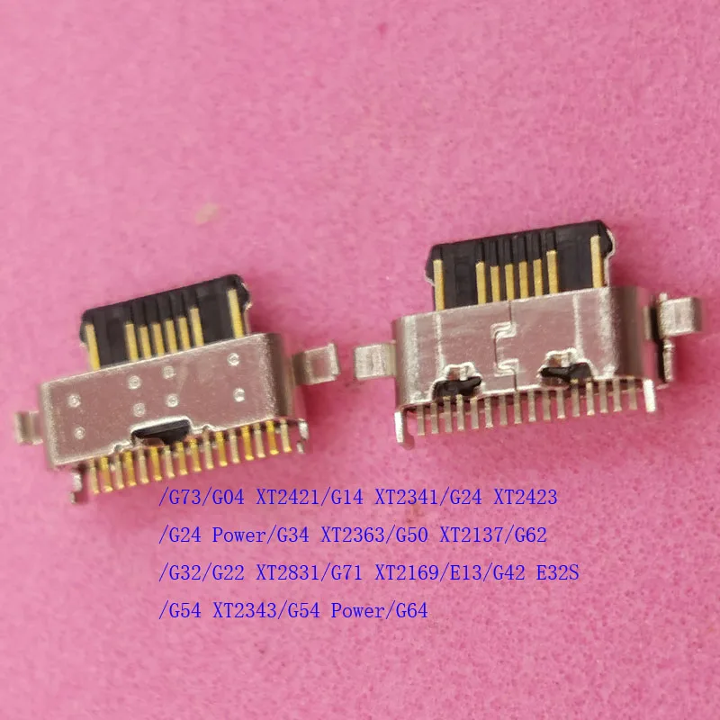 

10-100 шт. разъем для док-станции, USB-разъем для зарядного устройства для Motorola Moto G50 G04 G14 G34 G54 G62 G32 G22 G71 E13 G42 E32S G24 G64 G73