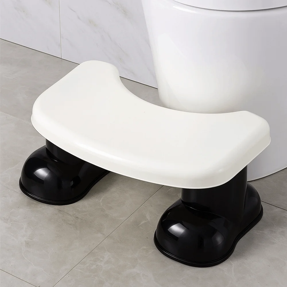 

Durable Sturdy Toilet Stool Portable Ergonomic Anti-Slip Seat Stool Plastic Thicken Poop Stool Bathroom