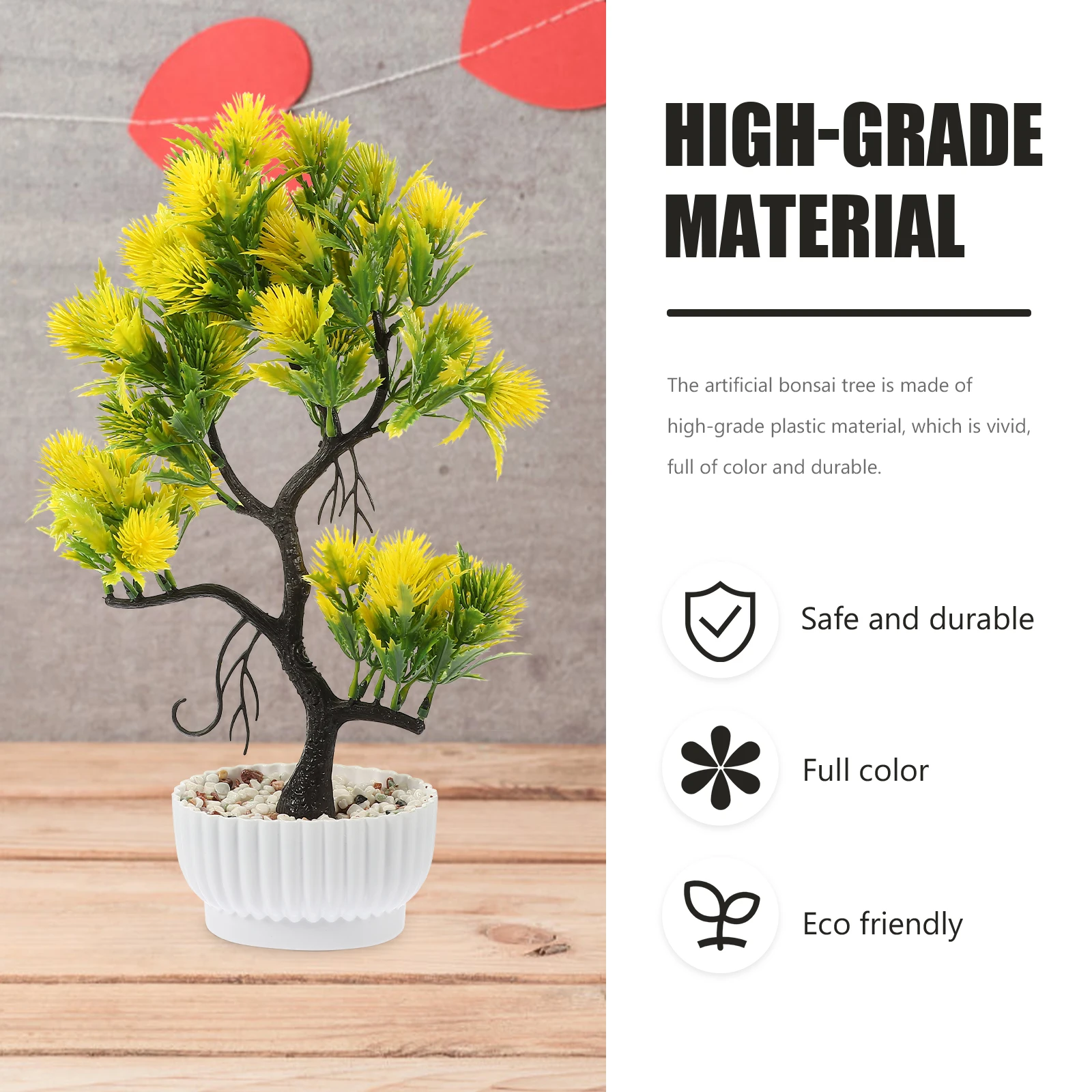 

Simulated Welcoming Pine Potted Plant Artificial Bonsai Tree Fake Indoor Outdoor Decor Realistic Greenery Desktop for Home
