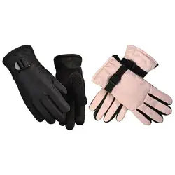 1pair Black Snow Ski Gloves Waterproof Winter Warm Snowboard Gloves Men Women Motocross Windproof Cycling Motorcycle