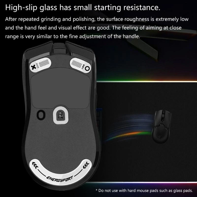 Glides Feet Sticker Mouse Feet for V2 smooth Slides with Glass Material