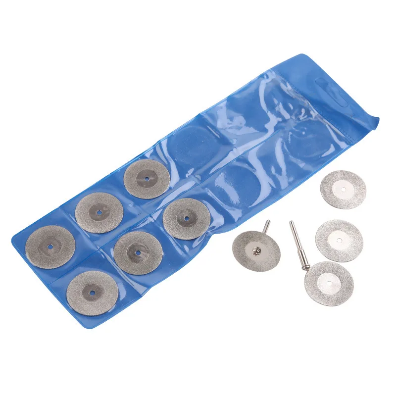 16/18mm Mini Sharp Diamond Cut Off Rotary Cutting Disc Disks DIY Tool Jade cutting piece Accessories For Dremel with 2Pcs rod