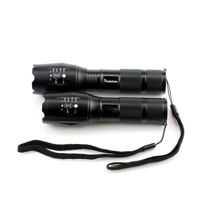 Powerful LED Flashlight Super Bright Zoom Long Range Flashlights Waterproof Torch 18650