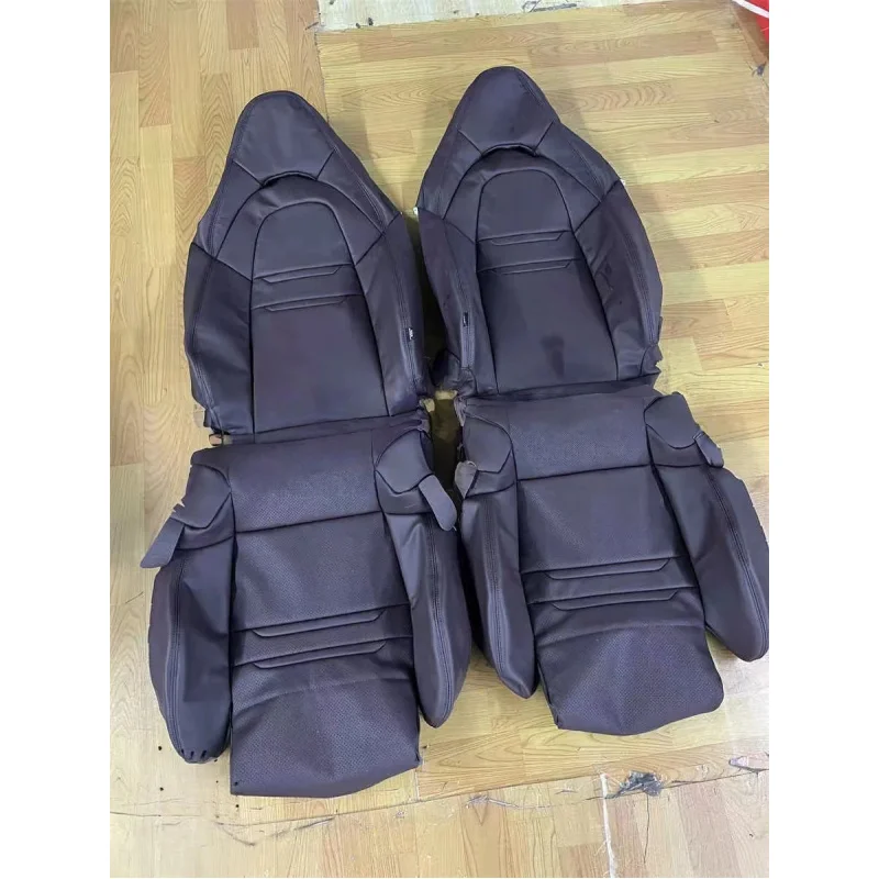 For Porsche Cayenne Macan Custom Fit Car Accessories Seat Covers Full Set Middle Perforated Genuine Leather Specific