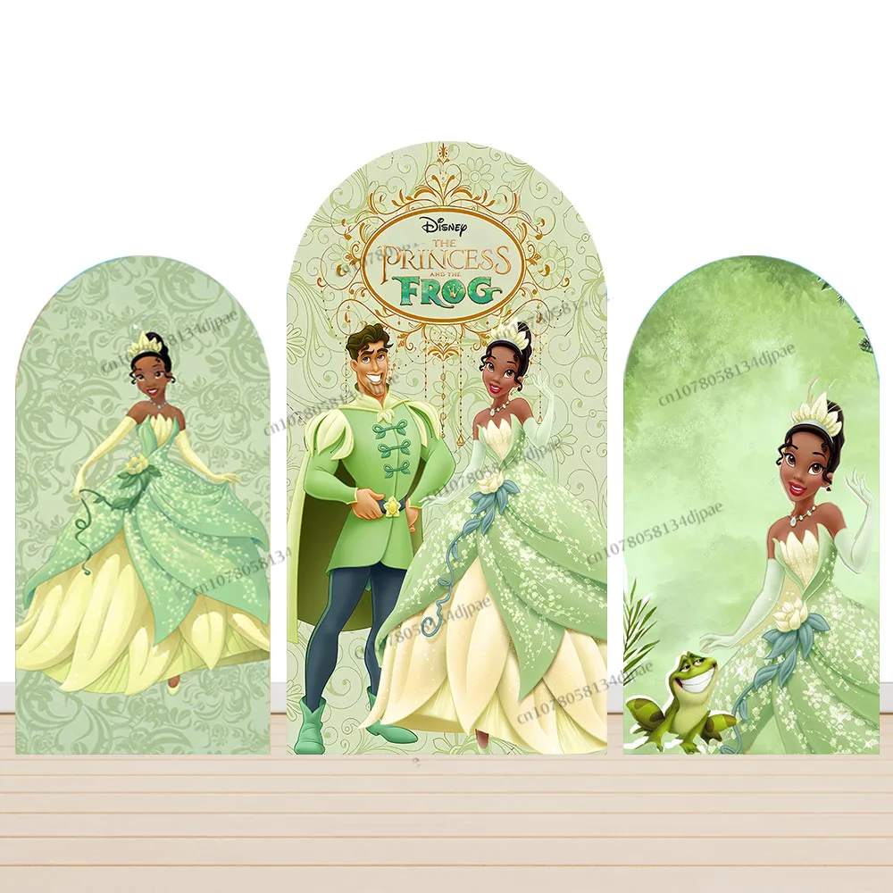 Tiana Princess and The Frog Arch Backdrop Cover Pink Girl Birthday Party Background Photography Decoration Photo Studio Props