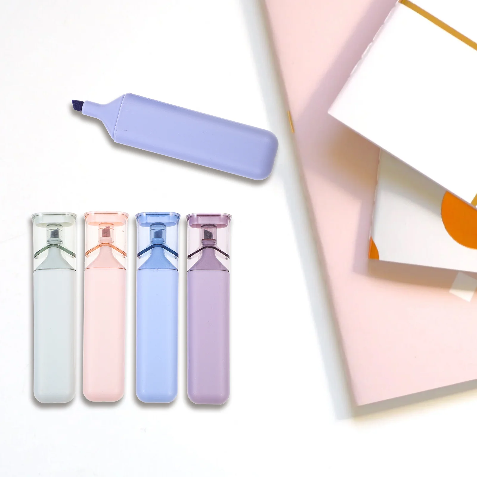 

8Pcs Highlighters Plastic Bright Colors Lightweight Portable Pen Set for School Office Study Note Markers Writing Pens