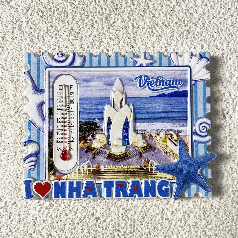 Vietnam Nha Trang World Tourist Souvenirs, 3D Humanistic Kitchen and Home Decorations, Tourist Gift Refrigerator Stickers