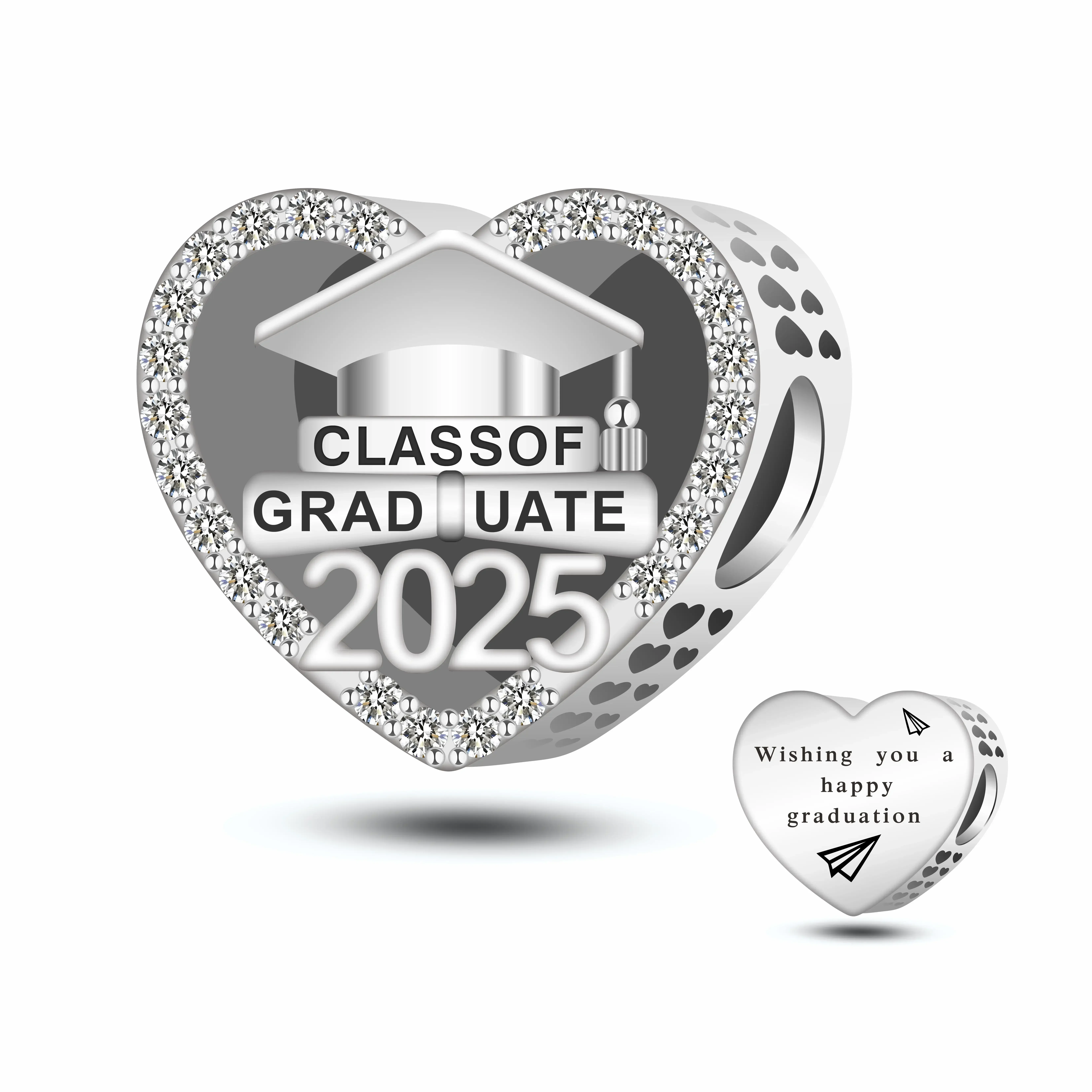 Fit Original Pan Charm Bracelet 925 Silver 2025 Class of Graduate Wish You A Happy Graduation Bead For Making Berloque New