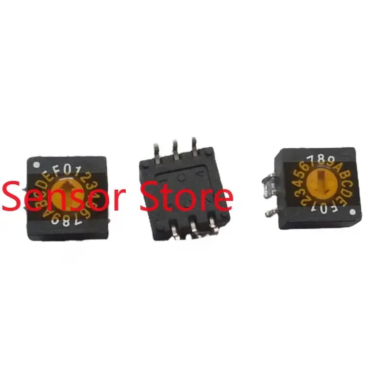 

10PCS Chip Rotation Dial Code Band Switch 0-F/16 Bit 3: 3 Pin DRG316-LRMF