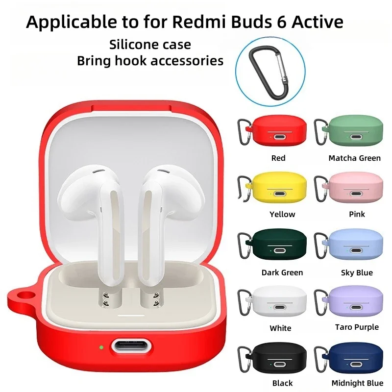 

Protector Case Applicable to for Redmi Buds 6 Active Earphone Thicken Silica Gel Protective Sleeve Soft Shell AntiFall Safeguard