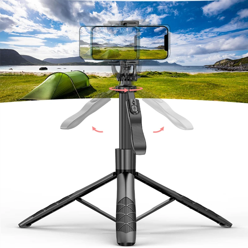 Roreta-L16 Wireless Selfie Stick Tripod Stand Foldable Monopod For Gopro Action Cameras Smartphones Balance Steady Shooting Live