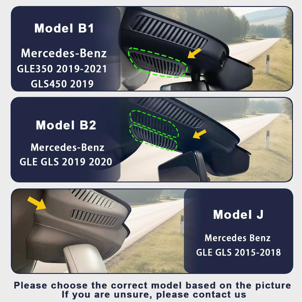 4K HD WIFi Car DVR Dash Cam Mercedes-Benz GLE 400 320 350 GLS450 متوافق مع بعض الموديلات DashCam Plug and Play APP Control #3