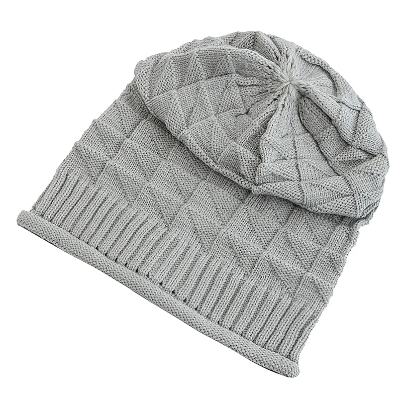 Vendita calda cappello invernale di dimensioni lunghe berretti casual da strada autunnali giornalieri per le donne berretto a cuffia solido