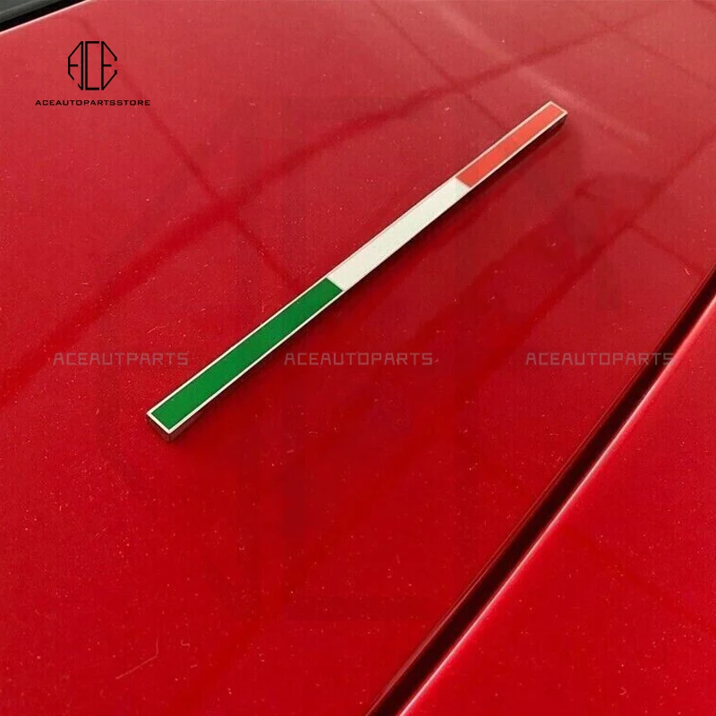 For Ferrari Italian Rear Bumper Logo And Tailgate Logo 458 488 F12 California Car Sticker Italia Flag Badge view 2