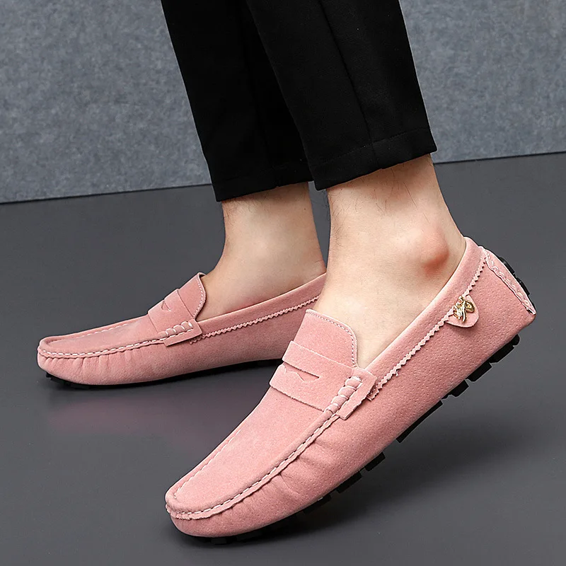 Large-size loafers new parent-child Doudou shoes in spring and autumn size 38-48 men's driving men's