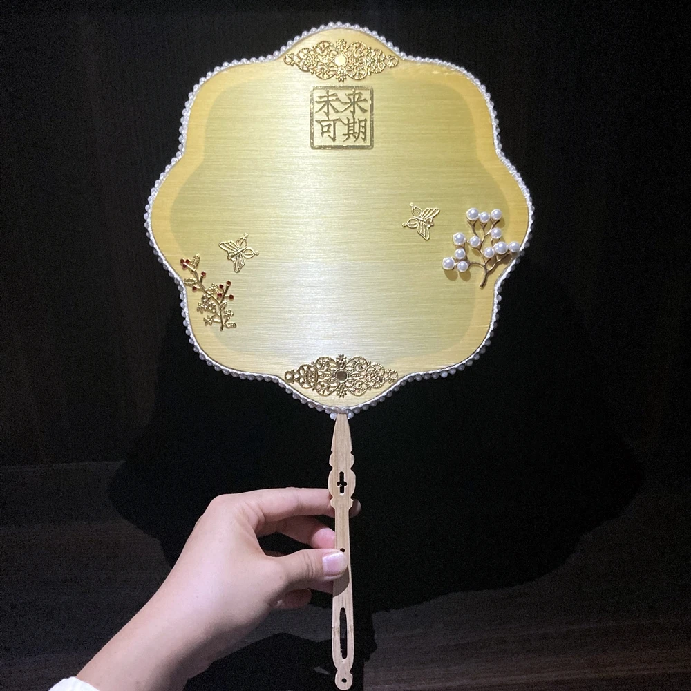 

Шелковый веер ручной сопровождении китайский групповой веер свадебная церемония свадьбы ручной работы счастливый веер DIY материал сумка антикварный веер