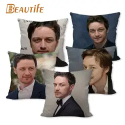 Nuovo arrivo James McAvoy federa camera da letto copertura decorativa per la casa 45x45cm federe con cerniera quadrata tessuto di lino di cotone non sbiadisce