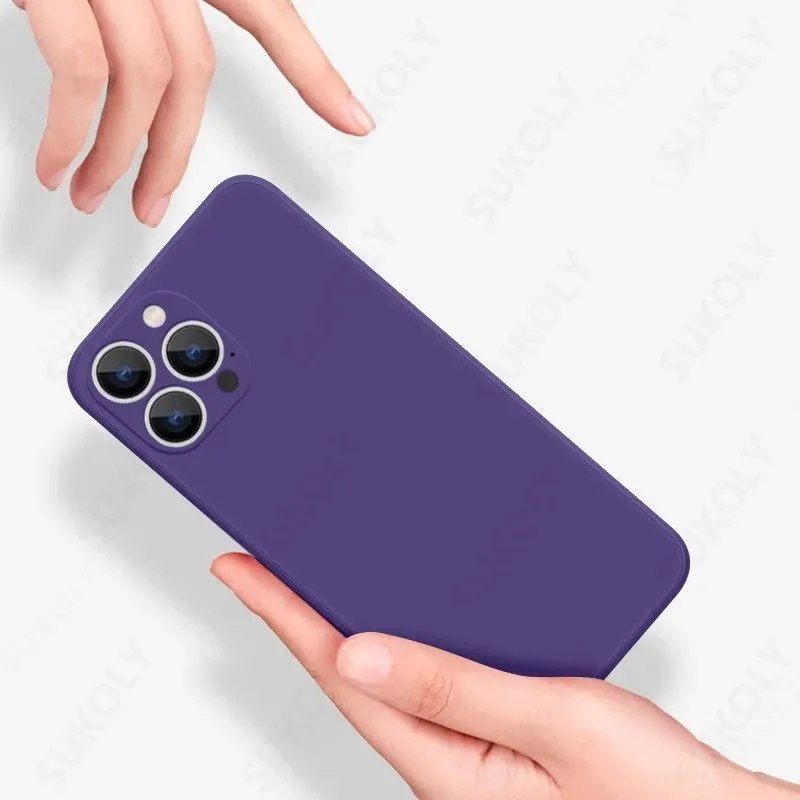 Funda de silicona para iPhone, carcasa de TPU suave de protección completa para iPhone 16, 14, 15 Pro Max, 11, 12, 13, 16 Pro