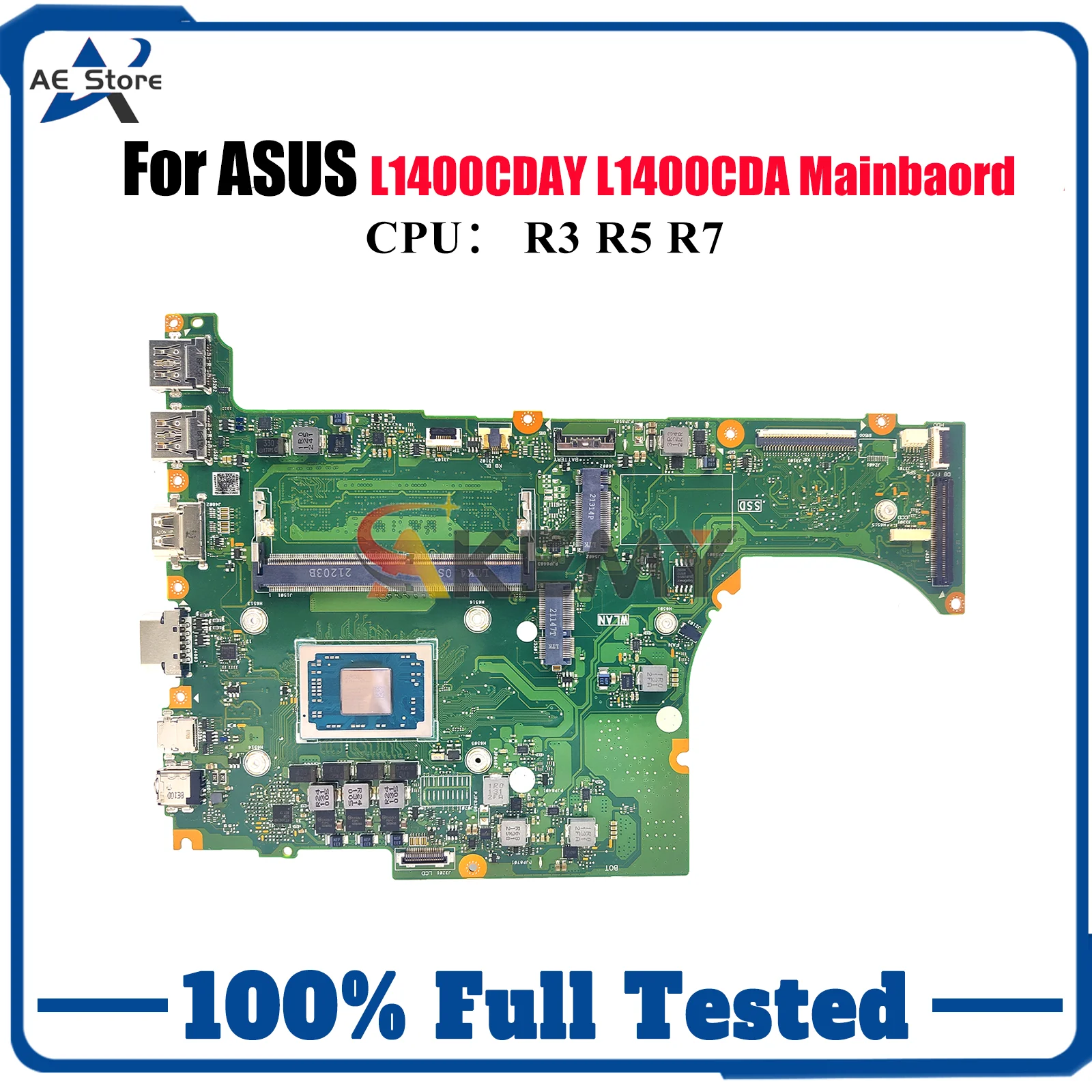 

L1400CDA Материнская плата для ноутбука ASUS VivoBook L1400CDAY L1400C Материнская плата для ноутбука с процессором R3 R5 R7 100% тестирование ОК быстрая доставка