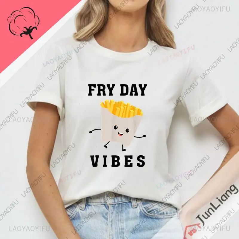 Potato Is Your Brother's Fun Chip-shirt, losse en leuke heren- en dameskleding met korte mouwen en ronde hals, 100% katoen