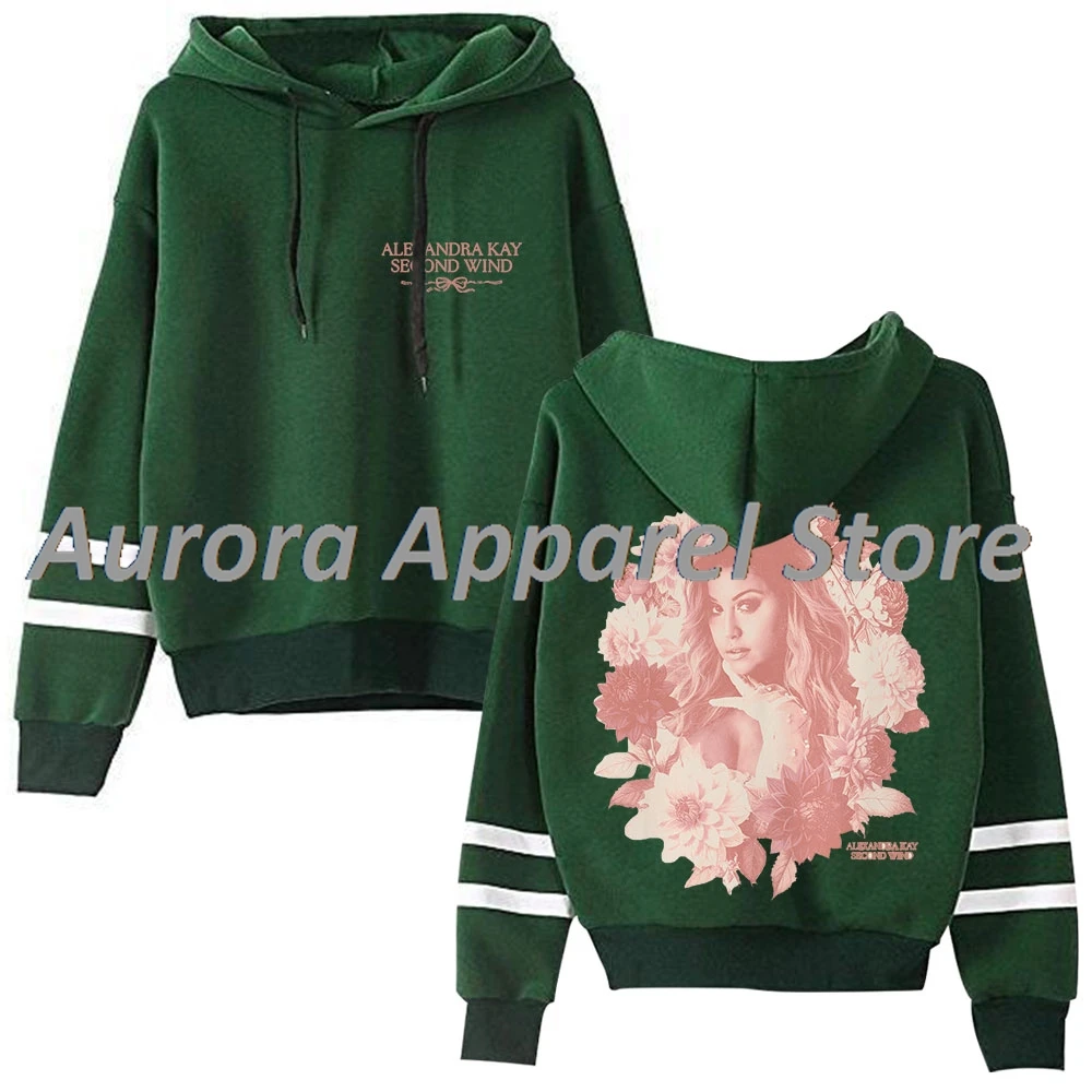 Alexandra Kay Second Wind Pullover con cappuccio Merch Tasche senza maniche con barre parallele Streetwear