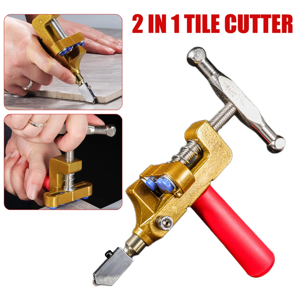 2 في 1 قاطع البلاط الزجاجي/قطع بلاط السيراميك فتاحة الكسارة تخفيضات 3-15 مللي متر عجلة البلاط السميكة الماس الأسطوانة قطع الأدوات اليدوية