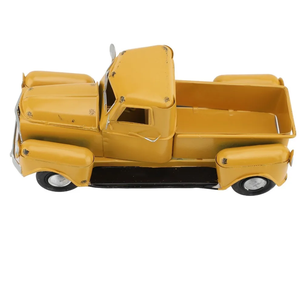 Collectible Vehicles Iron Pickup Truck Model Vintage Tabletop Metal Model Truck Pickup Truck Office Decoration