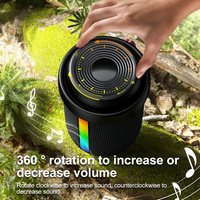 Rockmia Audio EBS-706  6W 1200Mah Mini Portable RGB Speaker Bluetooth 5.3 Powerfual Bass  With Volume Knob Built Mic TF Type C