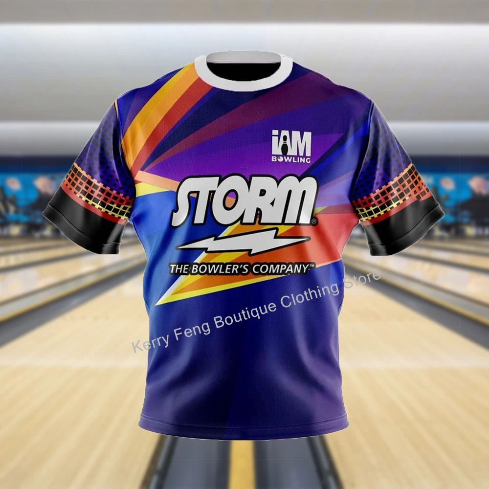 Summer Kids Adult Bowling Uniform Sports Shirt T-shirt Daily Indoor Comfortable and Breathable Bowling Shirt