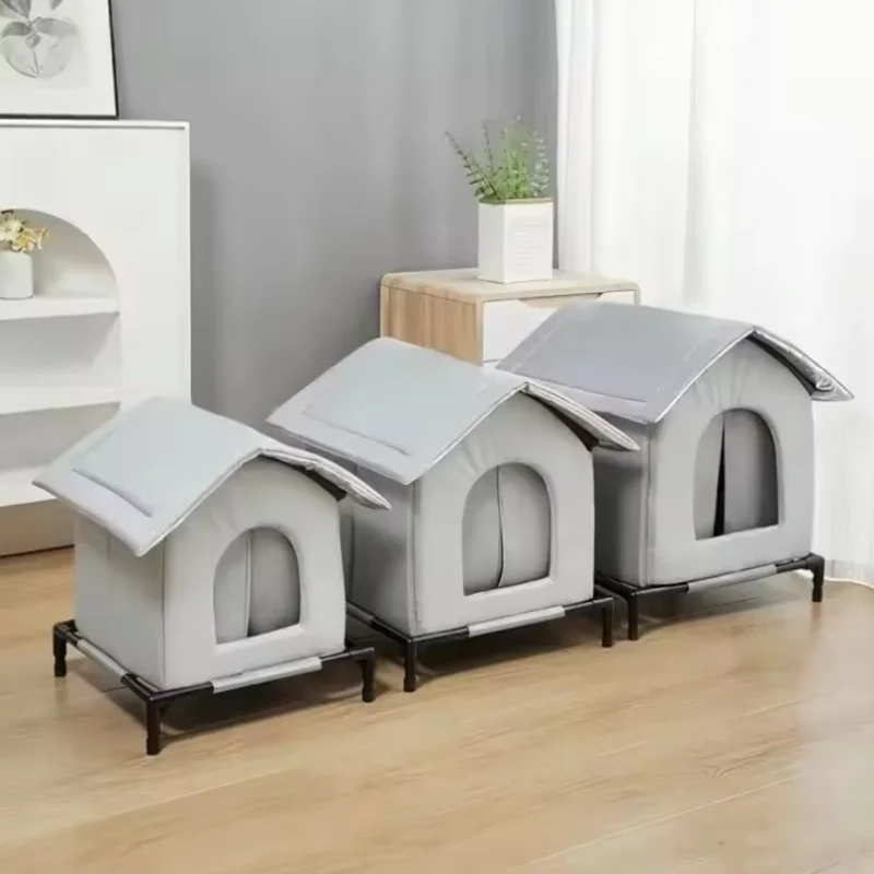 Heated Outdoor Cat Shelter with Elevated Base 6