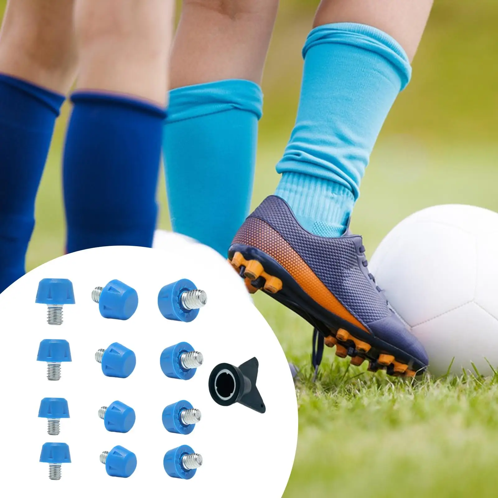 

Football Shoe Spikes Screw in Soft Studs Rubber M5 Thread Non Slip Soccer Cleats for Athletic Exercise