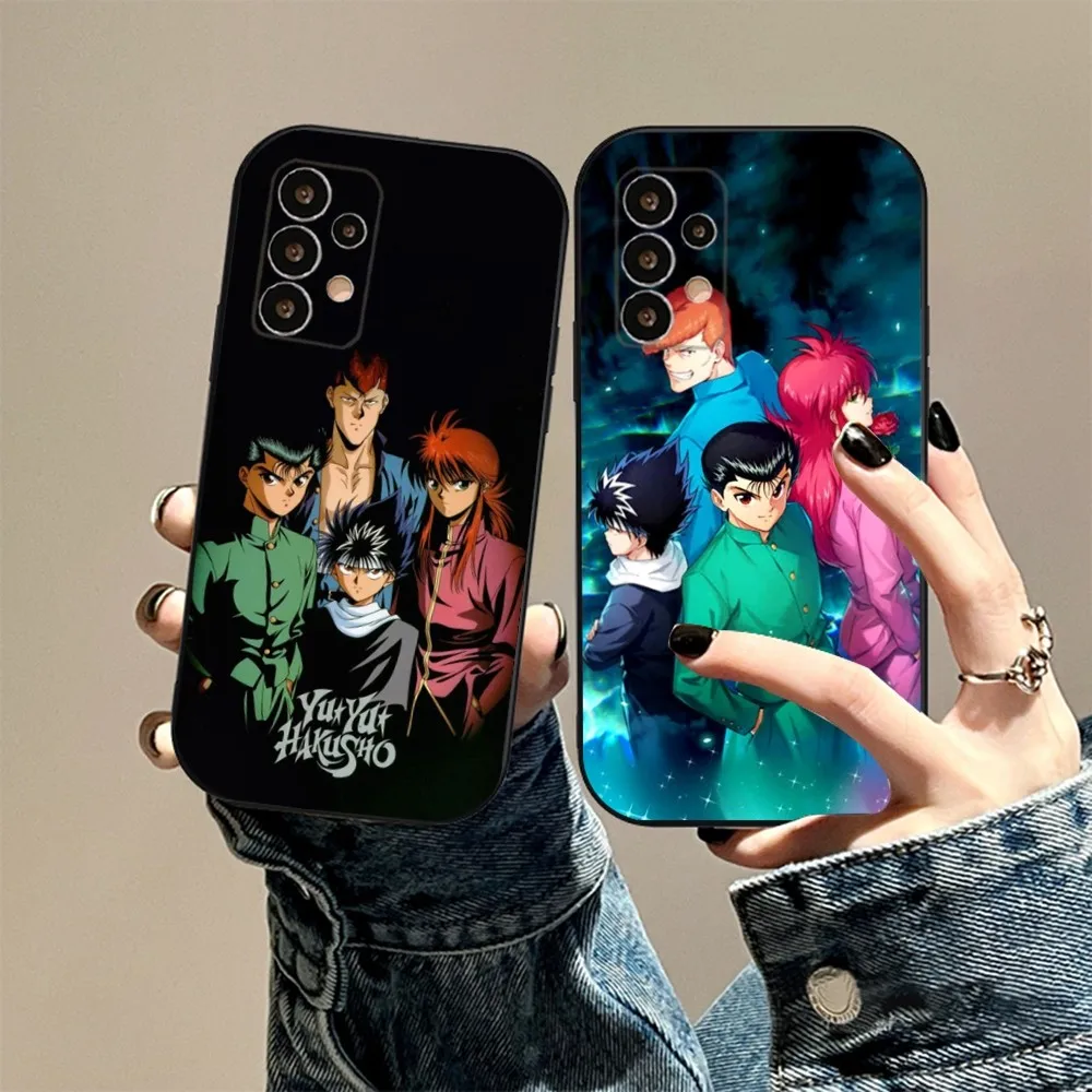 YuYu Hakusho Phone Case For Samsung S24,23,23,22,30,21,10,9,Note20 Ultra,Lite,Ultra,5G,Plus,FE,Black Soft Case