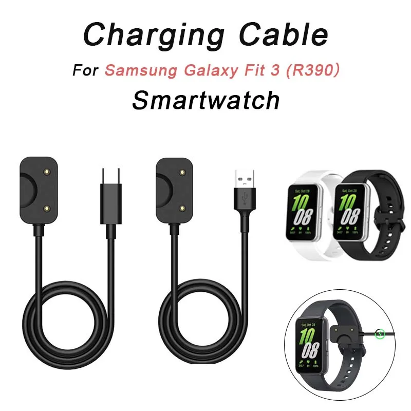 Suitable for Samsung Galaxy Watch Fit 3 SM-R390 Magnetic USB Smart Watch Charger Fast Charger Replacement Charger (3.3ft/100cm)