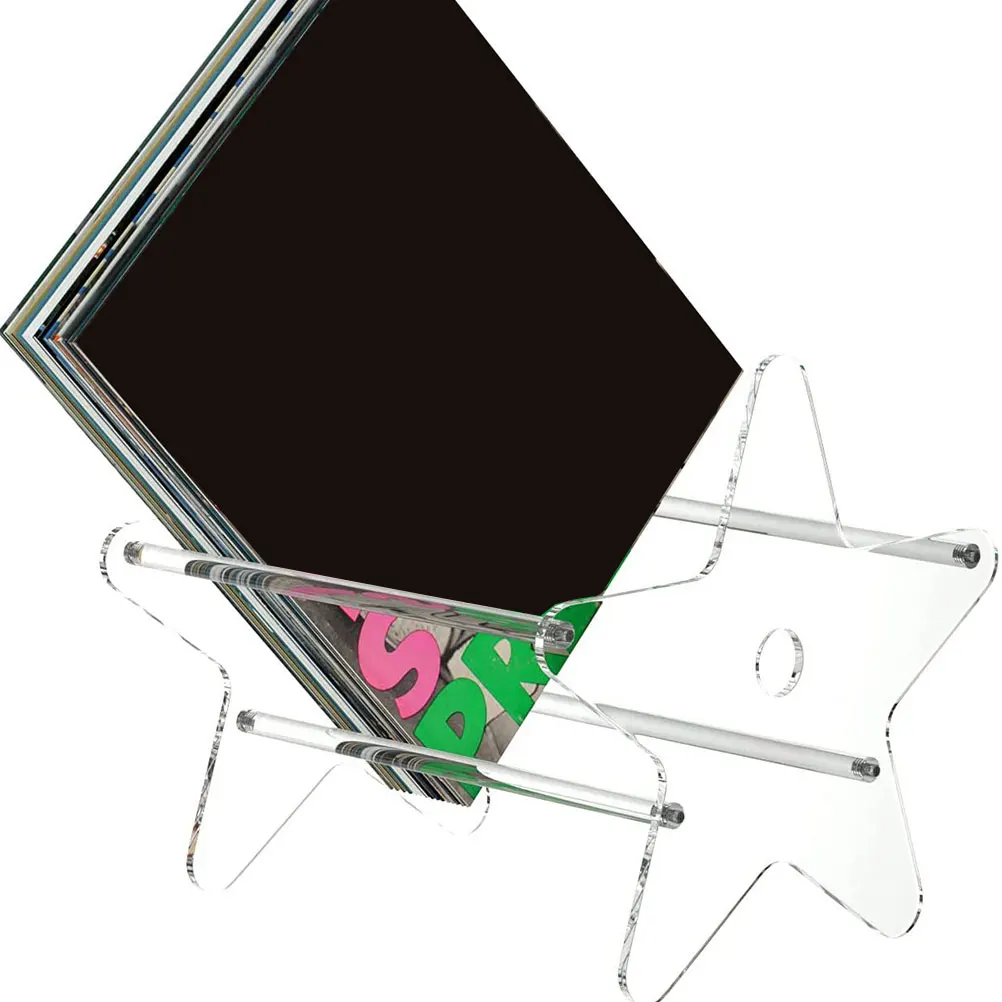 

Holder Rack Stand Acrylic Record Book Book Shelves Storage Album File Organizer Display Bookends For Desktop Showing Ends Cd