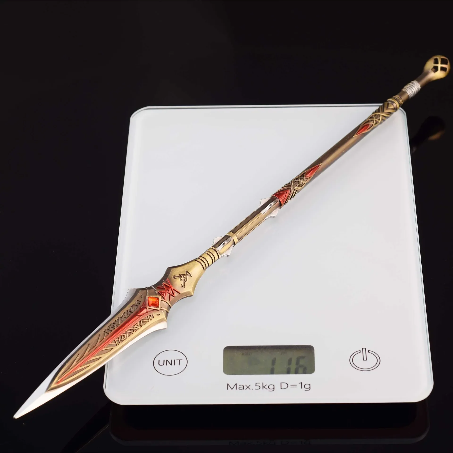 35cm Depnier Spear Kratos Spear Model God of War Game Peripherals Full Metal Sword Cosplay Crafts Ornaments Children's Gift Toy