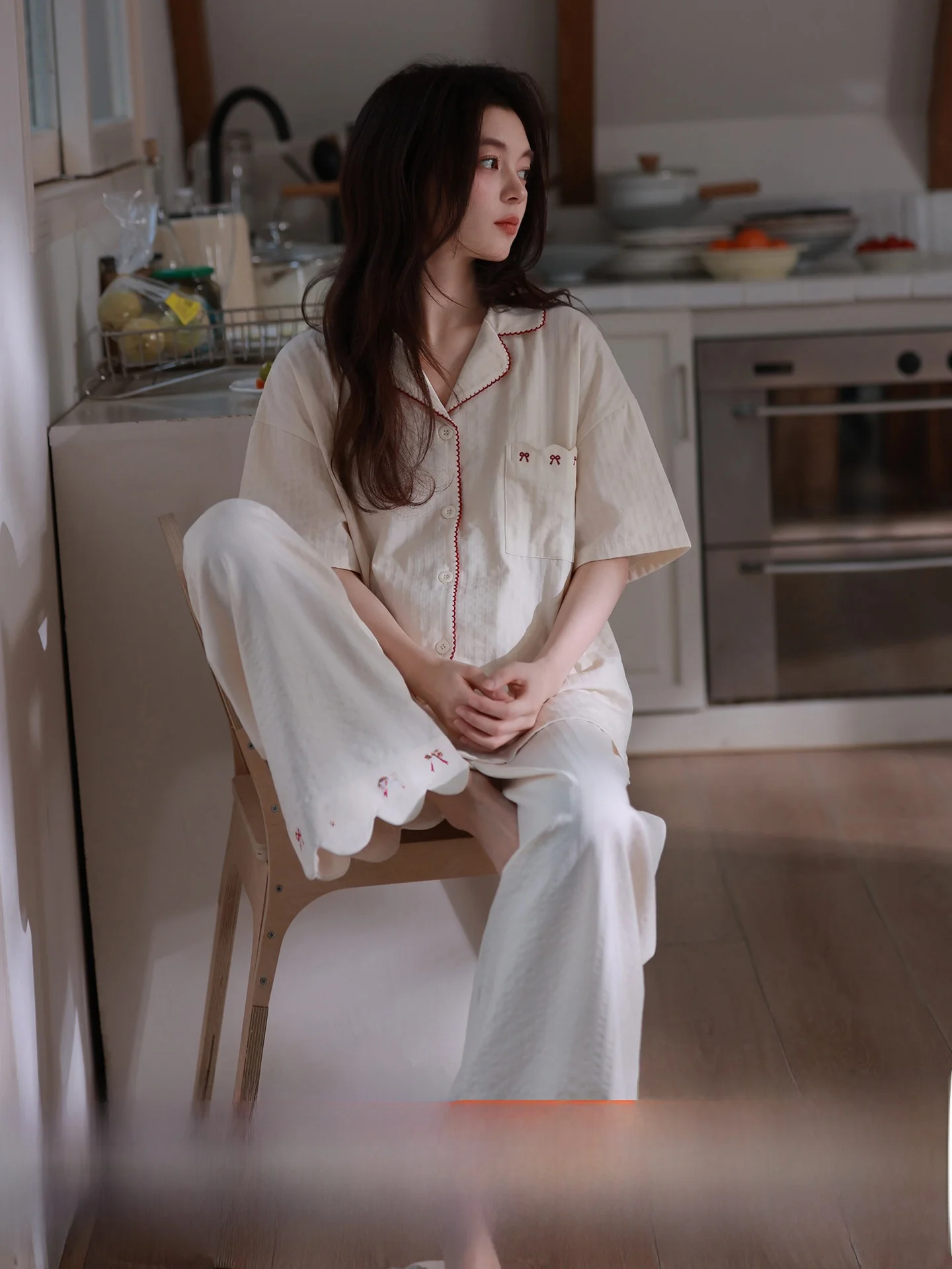 pijamas-de-algodon-puro-para-mujer-estilo-coreano-manga-corta-y-pantalon-largo-diseno-dulce-con-nudo-ropa-de-casa-exclusiva-para-verano