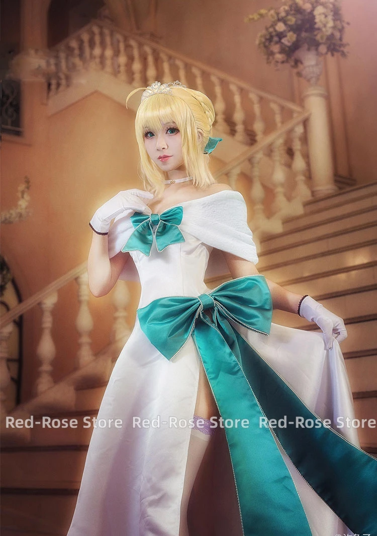 Saber Arturia Pendragon Cosplay Cartoon Anime Halloween Cos Fate stay night Cosplay Costume Daily party dresses