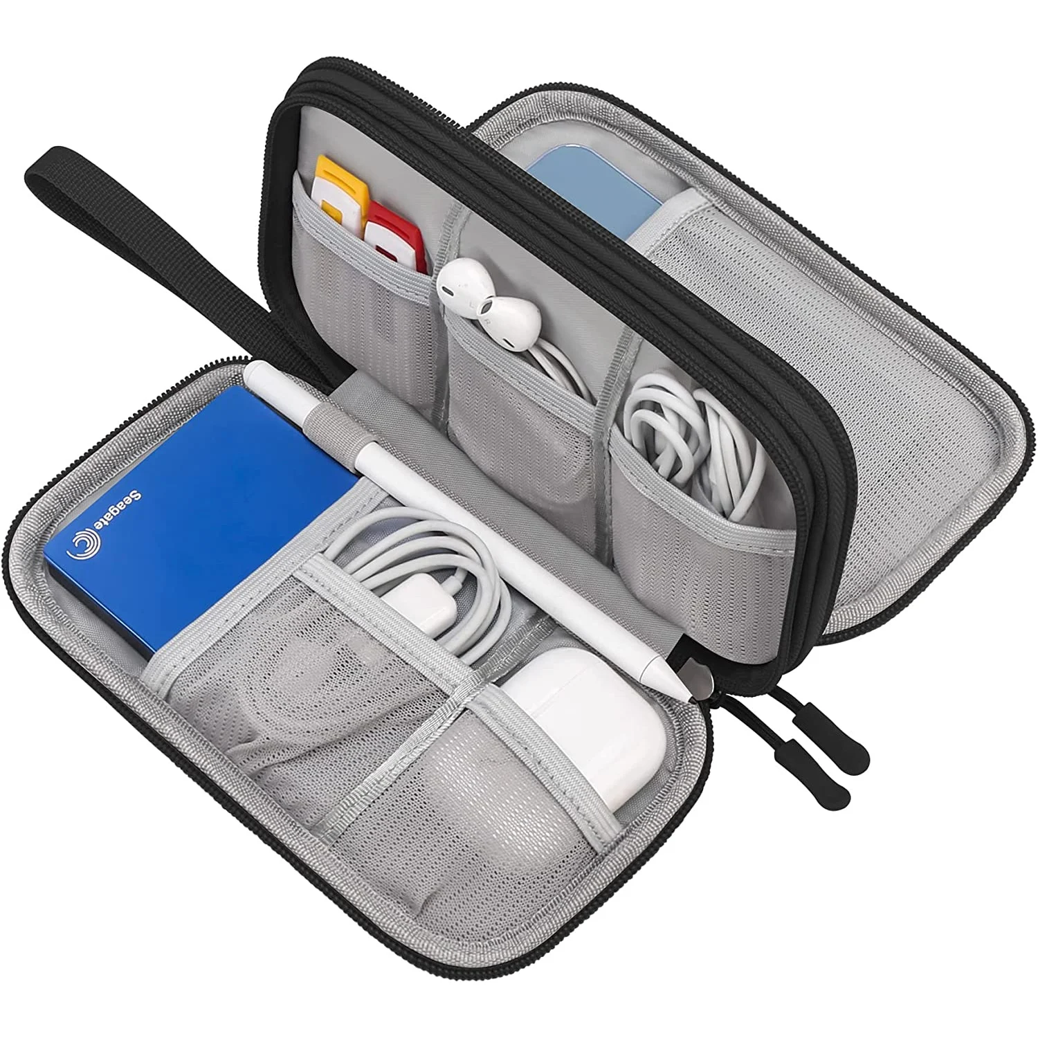 Double Layers Portable Travel Bag Electronics Organizer Pouch Carry Storage Case Waterproof Wires Charger Usb Cables Gadget Bags